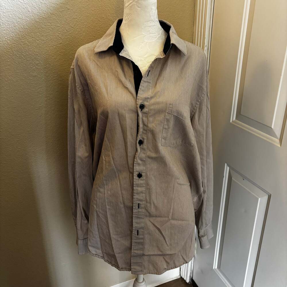TASSO ELBA MENS DRESS SHIRT, BUTTON DOWN, SIZE XL